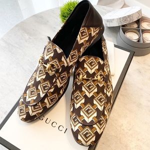 ❌SOLD❌Gucci Men’s Geometric G Print Loafers US9